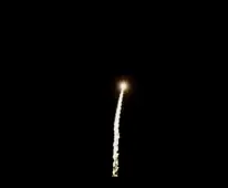 Efect de artificii Brocart (Brocade) vazut pe cerul noptii
