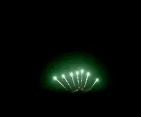 Efect de artificii Cometa (Comet) vazut pe cerul noptii